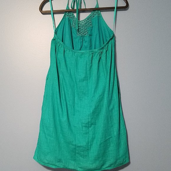 OLD NAVY Teal Summer Halter Dress M - Picture 2 of 5